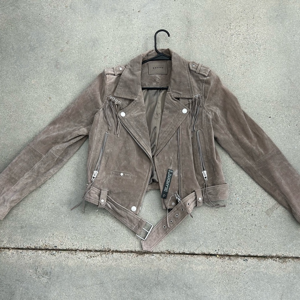 Gray Suede Leather Jacket - image 3